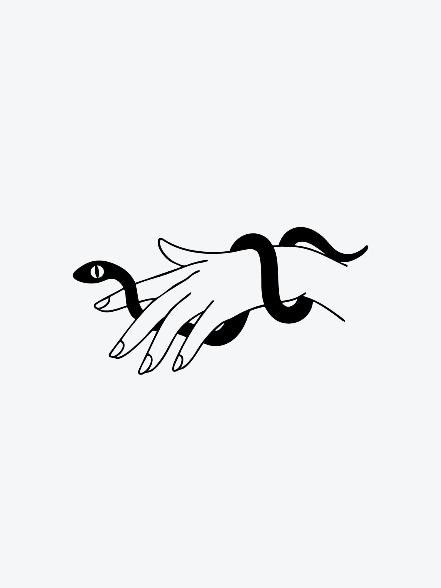 Snake Hand temporary tattoo