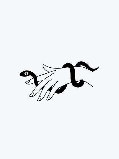 Snake Hand temporary tattoo
