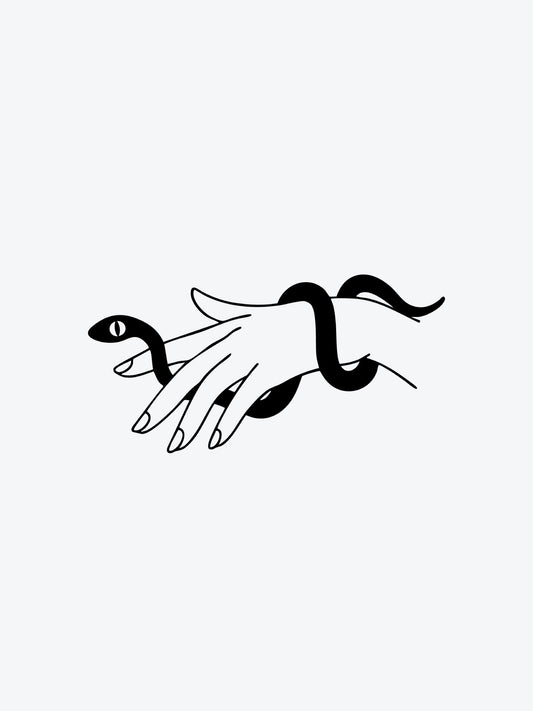 Snake Hand temporary tattoo