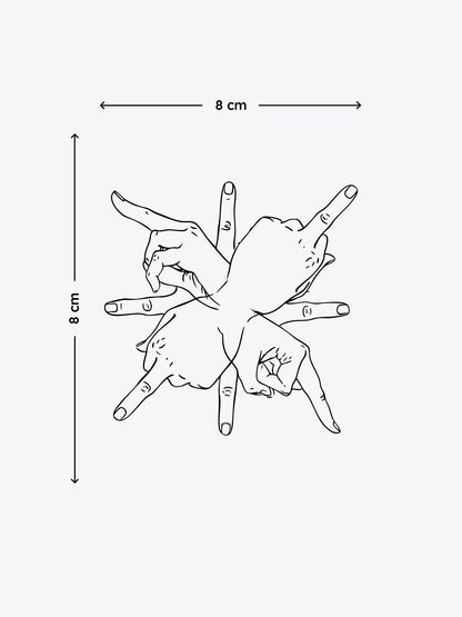 Middle Fingers temporary tattoo