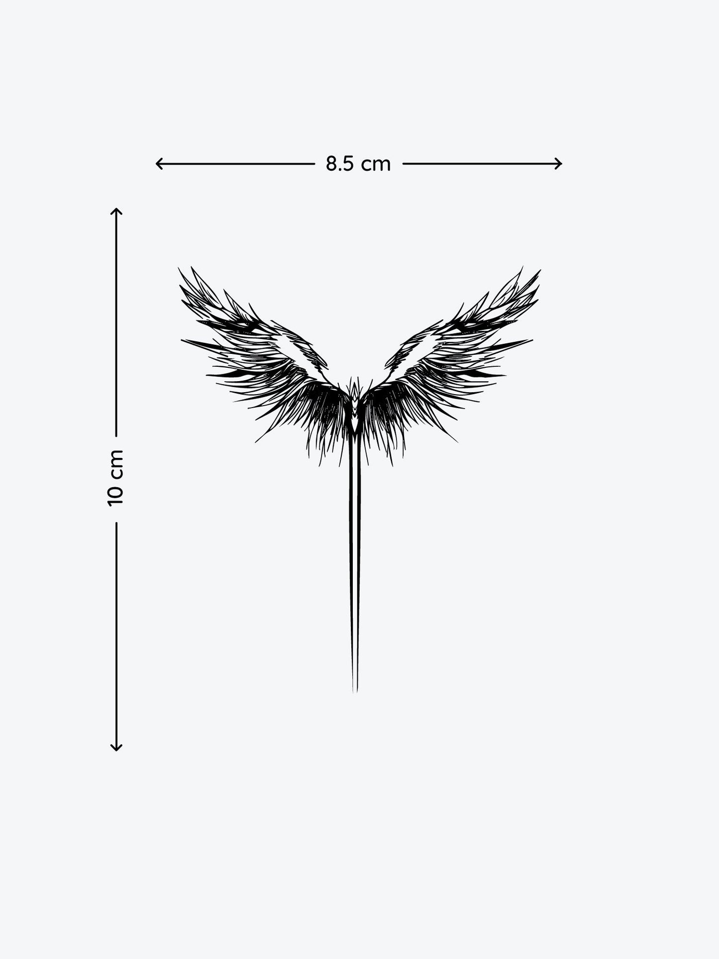 Sharp Wings temporary tattoo