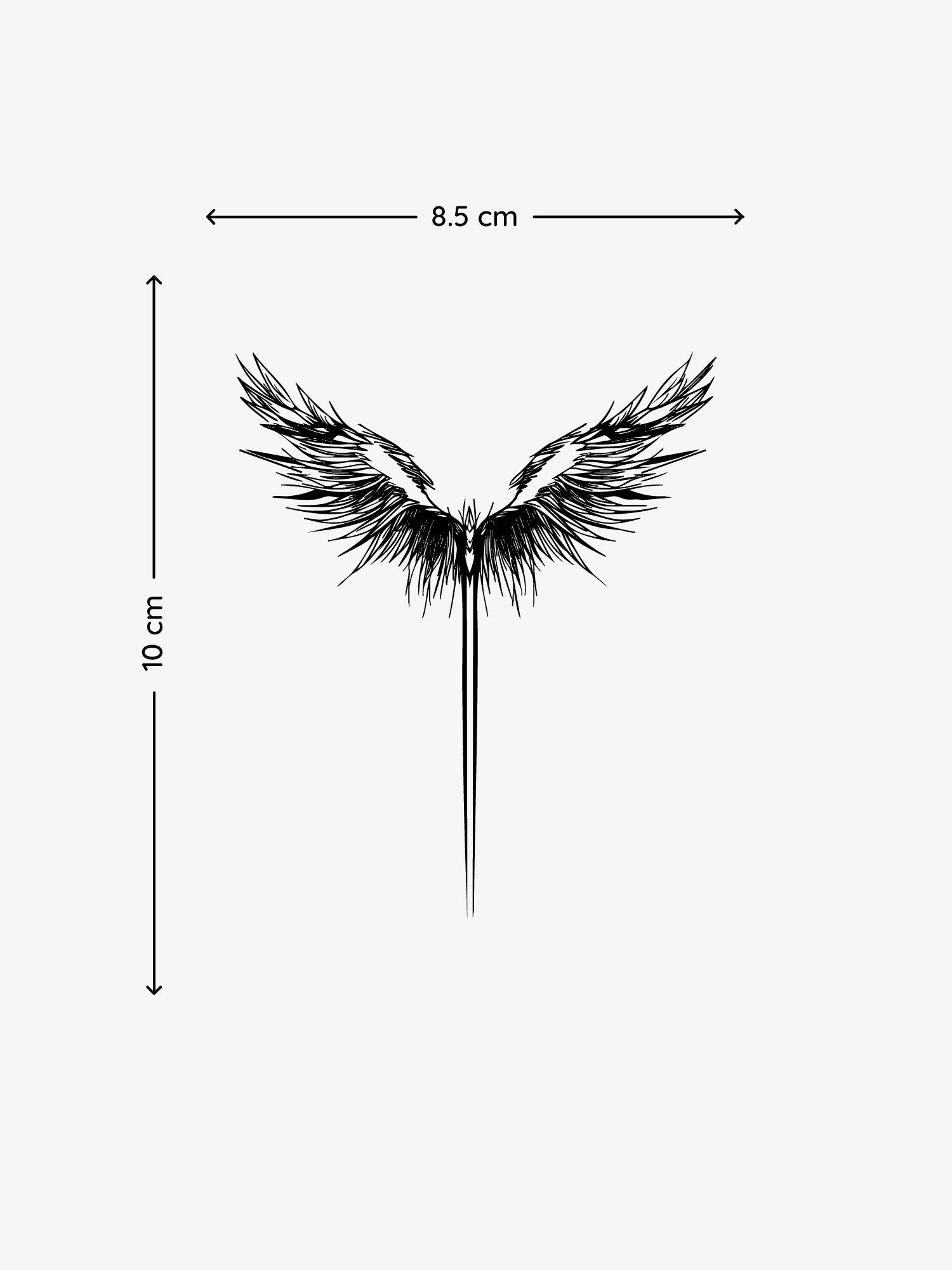 Sharp Wings temporary tattoo