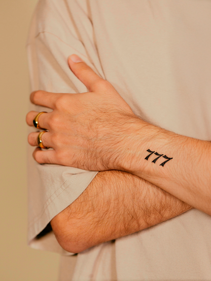 Angel Number Modern temporary tattoo
