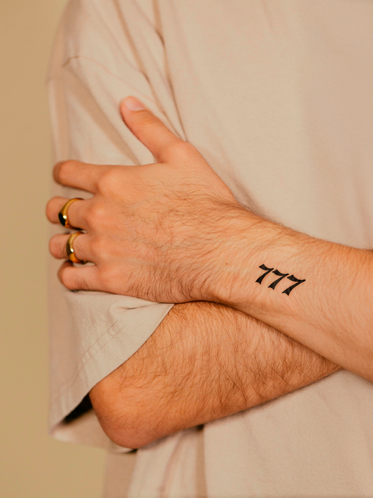 Angel Number Modern temporary tattoo