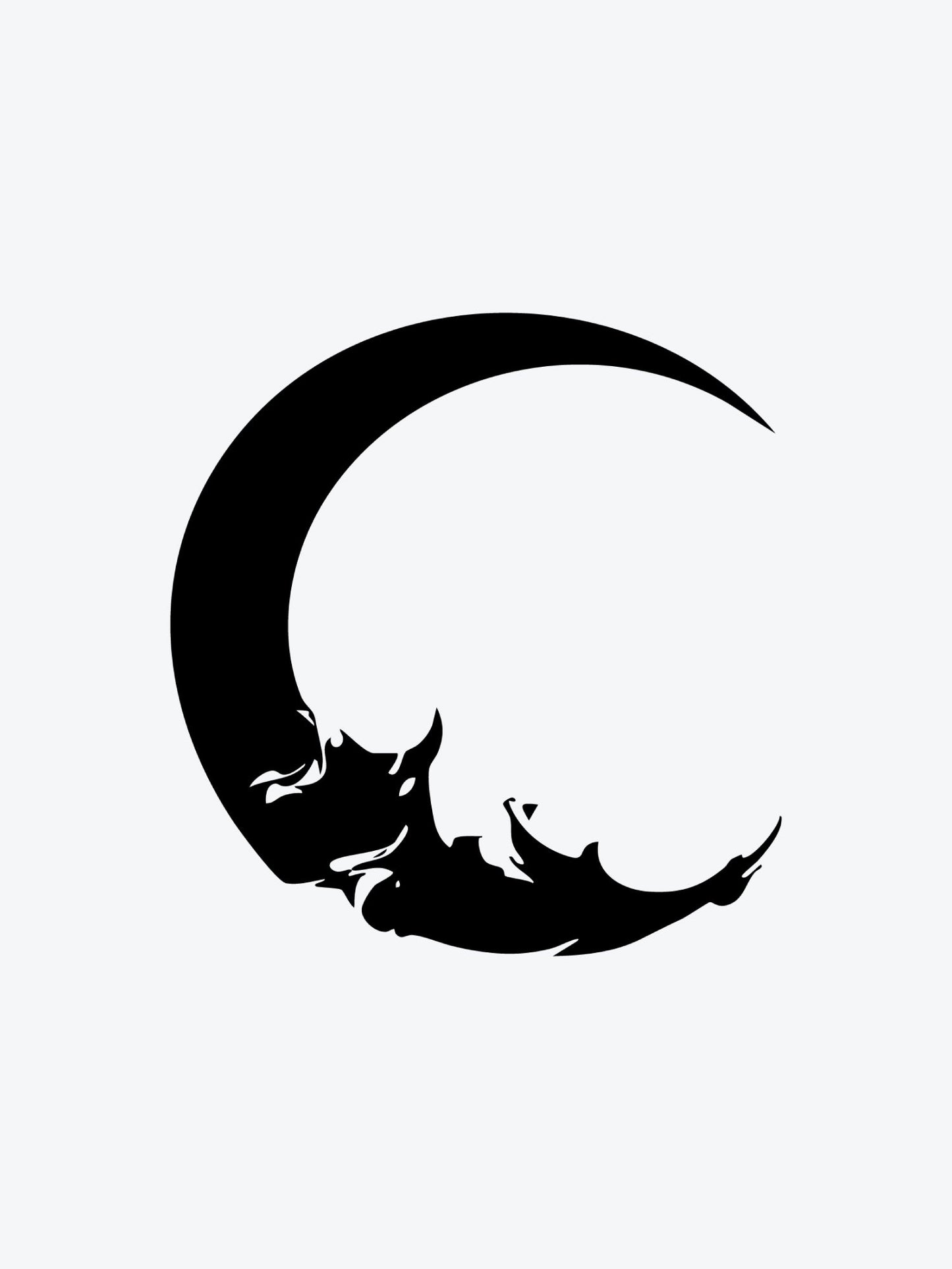 Glitchy Moon temporary tattoo