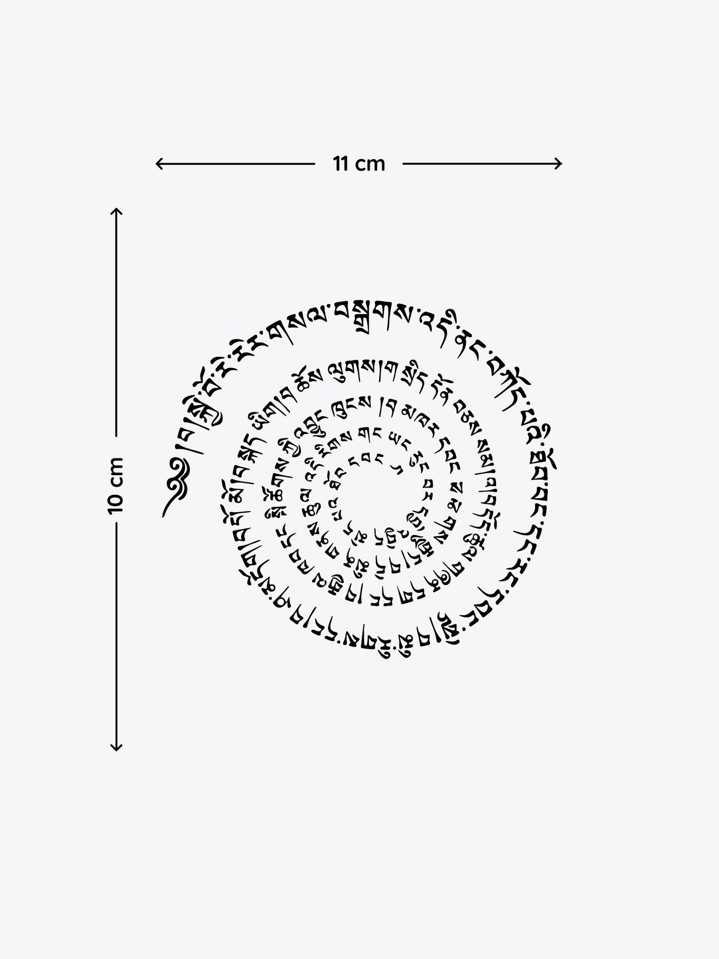 Circle Mantra temporary tattoo
