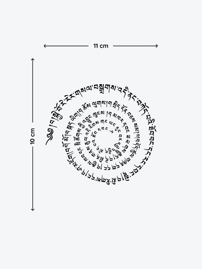 Circle Mantra temporary tattoo