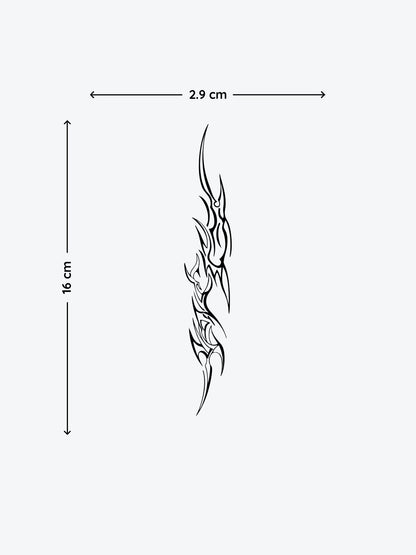 Tribal Linework temporary tattoo