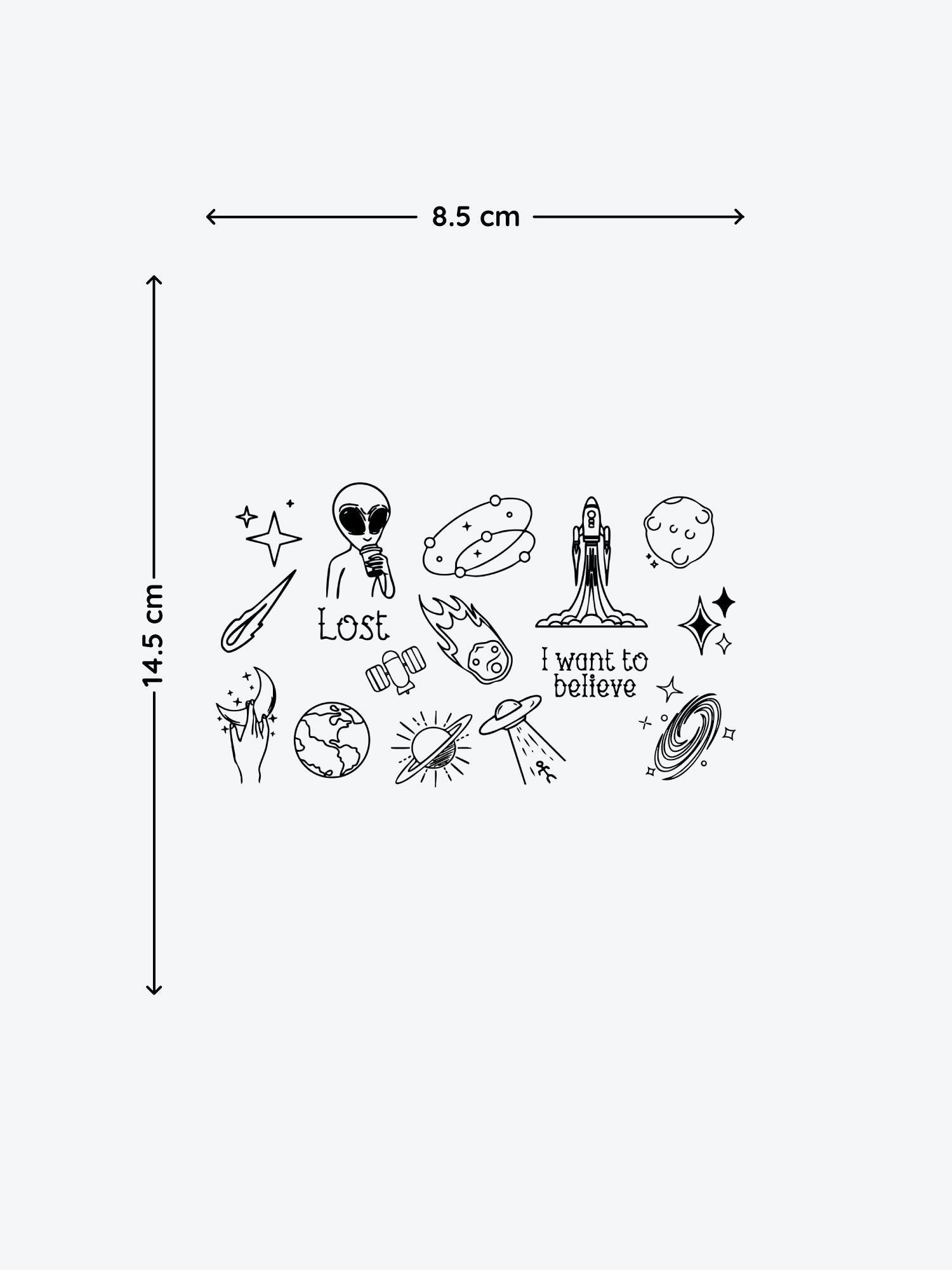 Alien Bundle(16 Tattoos) temporary tattoo