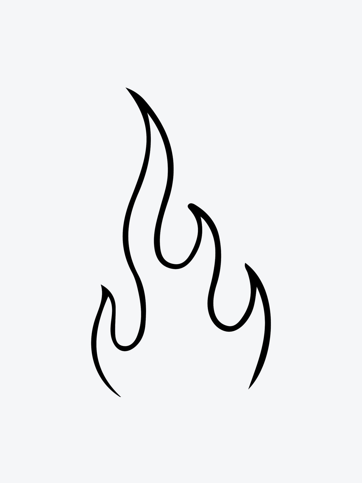 Small Fire temporary tattoo