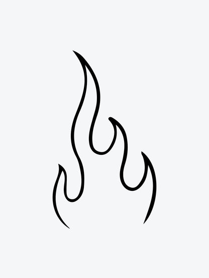Small Fire temporary tattoo