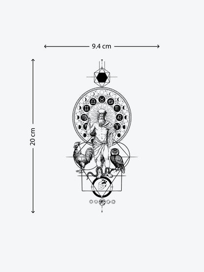Zodiac Sculpture temporary tattoo