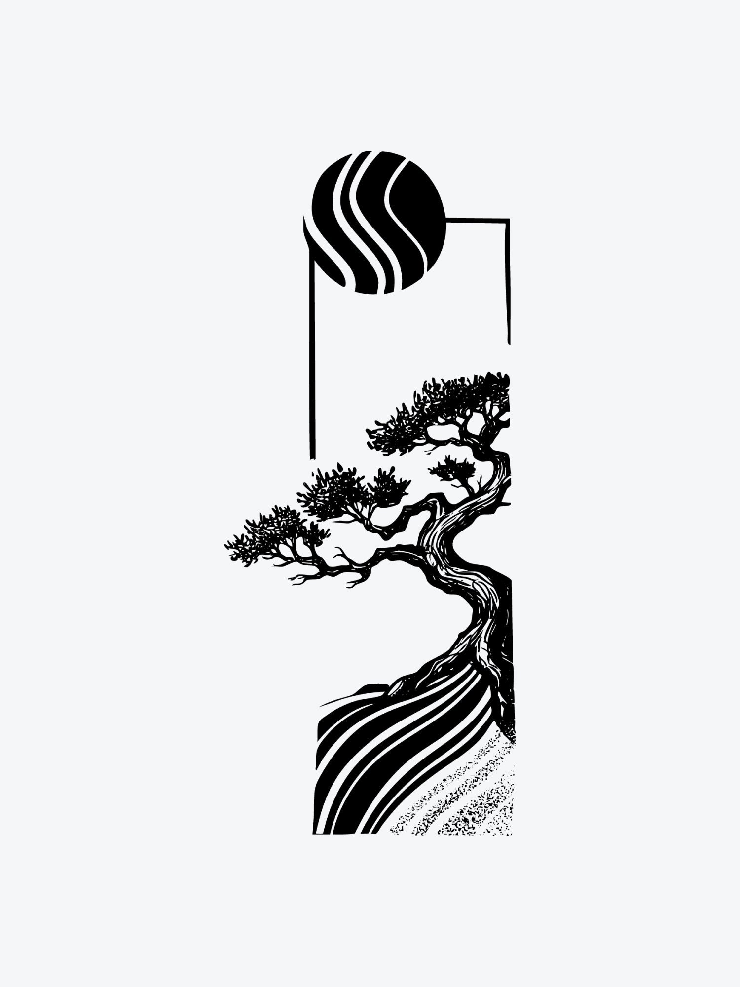 Lonely Tree temporary tattoo