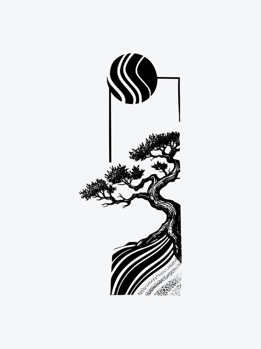 Lonely Tree temporary tattoo