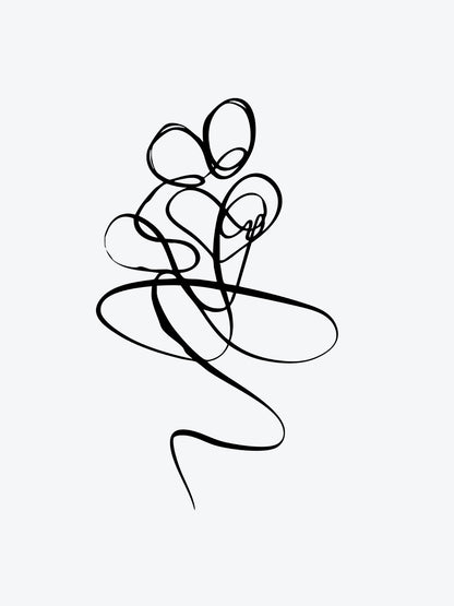 One Line Two Souls temporary tattoo