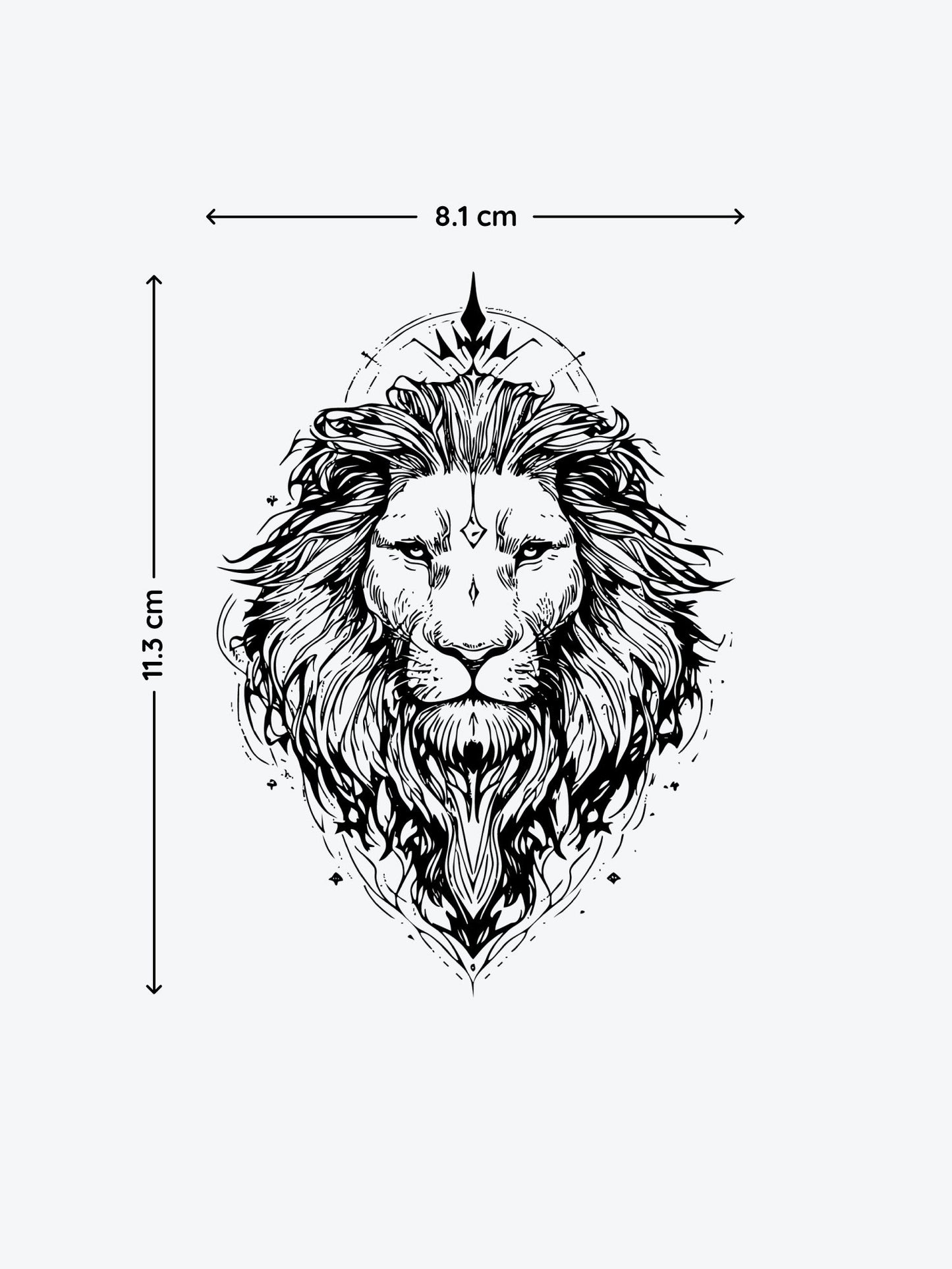 Spiritual Lion temporary tattoo