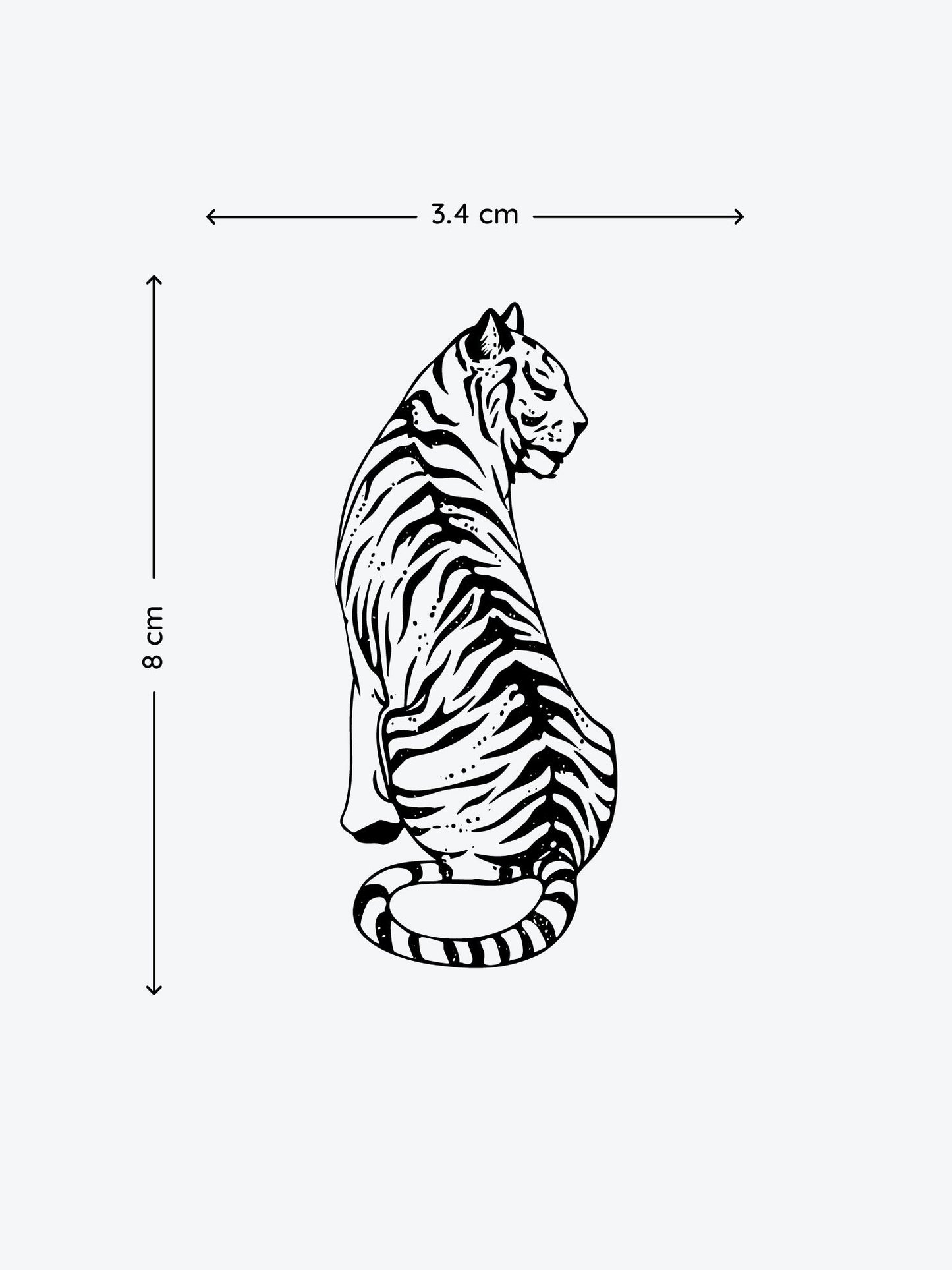 Chill Tiger temporary tattoo
