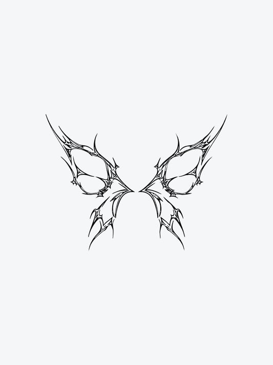 Acid Butterfly temporary tattoo