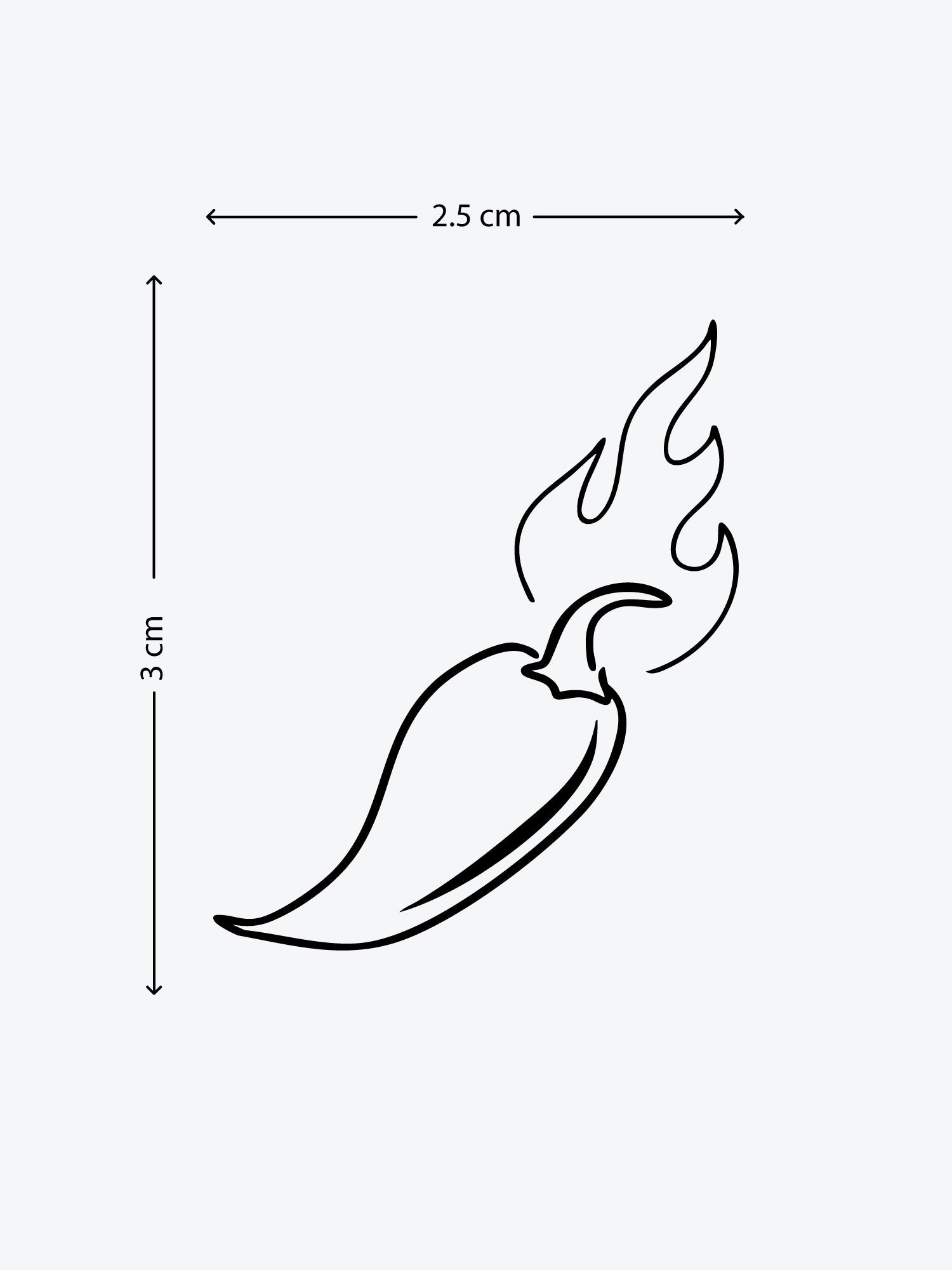 Chili Pepper temporary tattoo