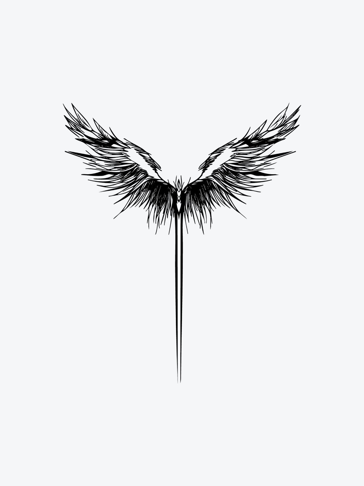 Sharp Wings temporary tattoo