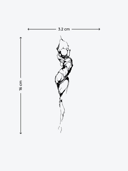 Abstract Woman Linework temporary tattoo