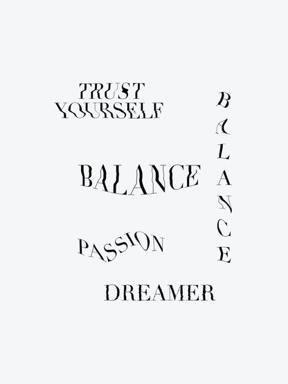 Fluid Words temporary tattoo