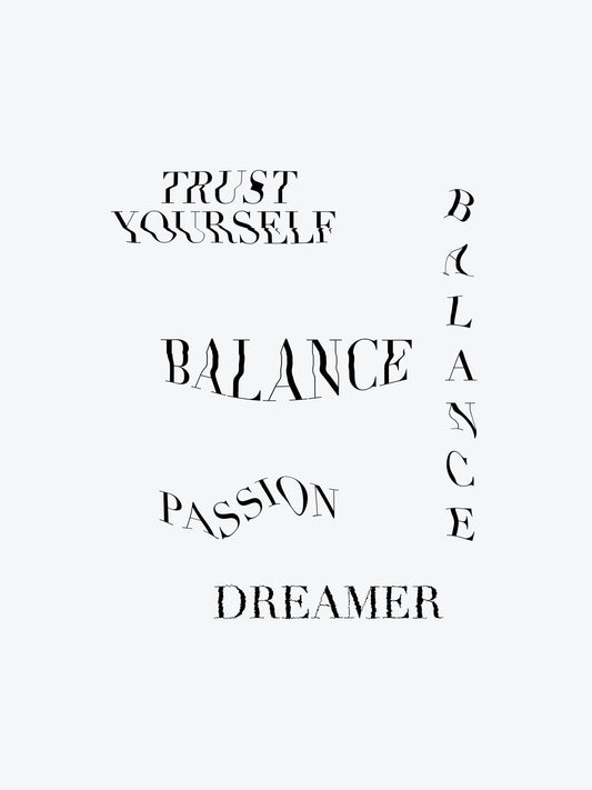 Fluid Words temporary tattoo