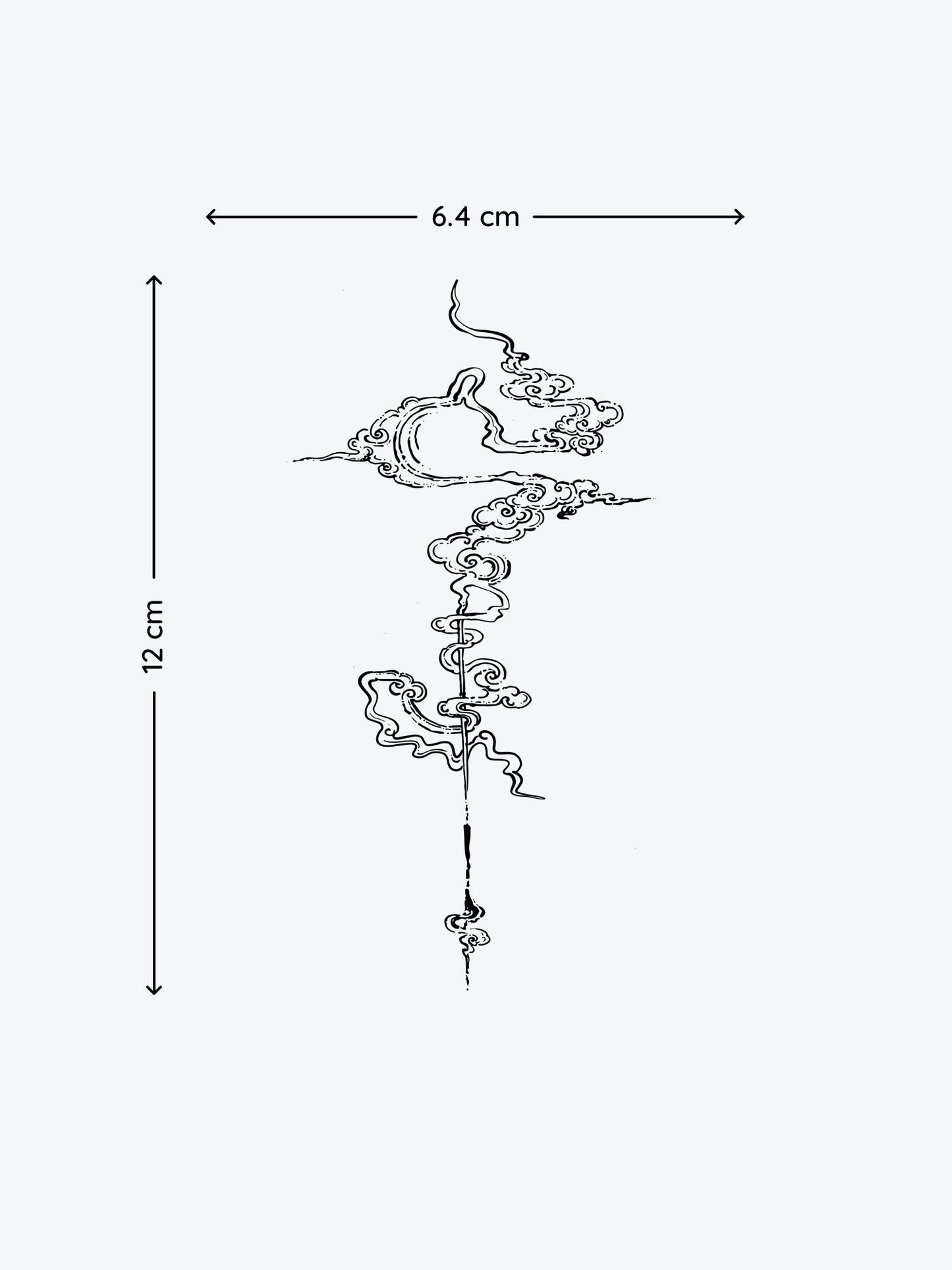 Cloudline temporary tattoo