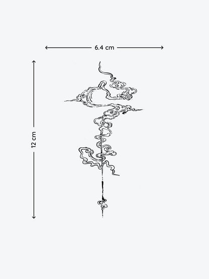Cloudline temporary tattoo