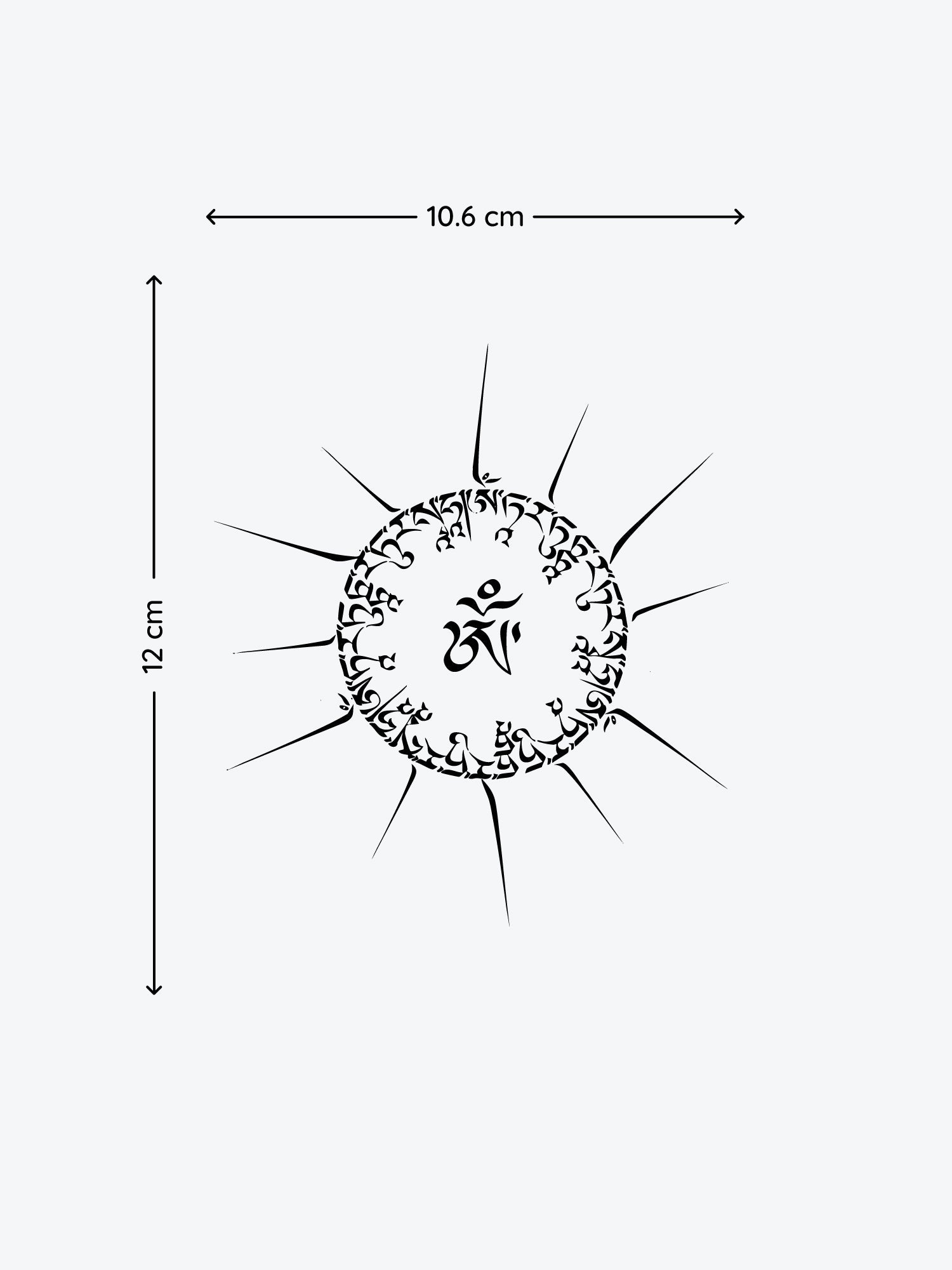 Divine Script temporary tattoo