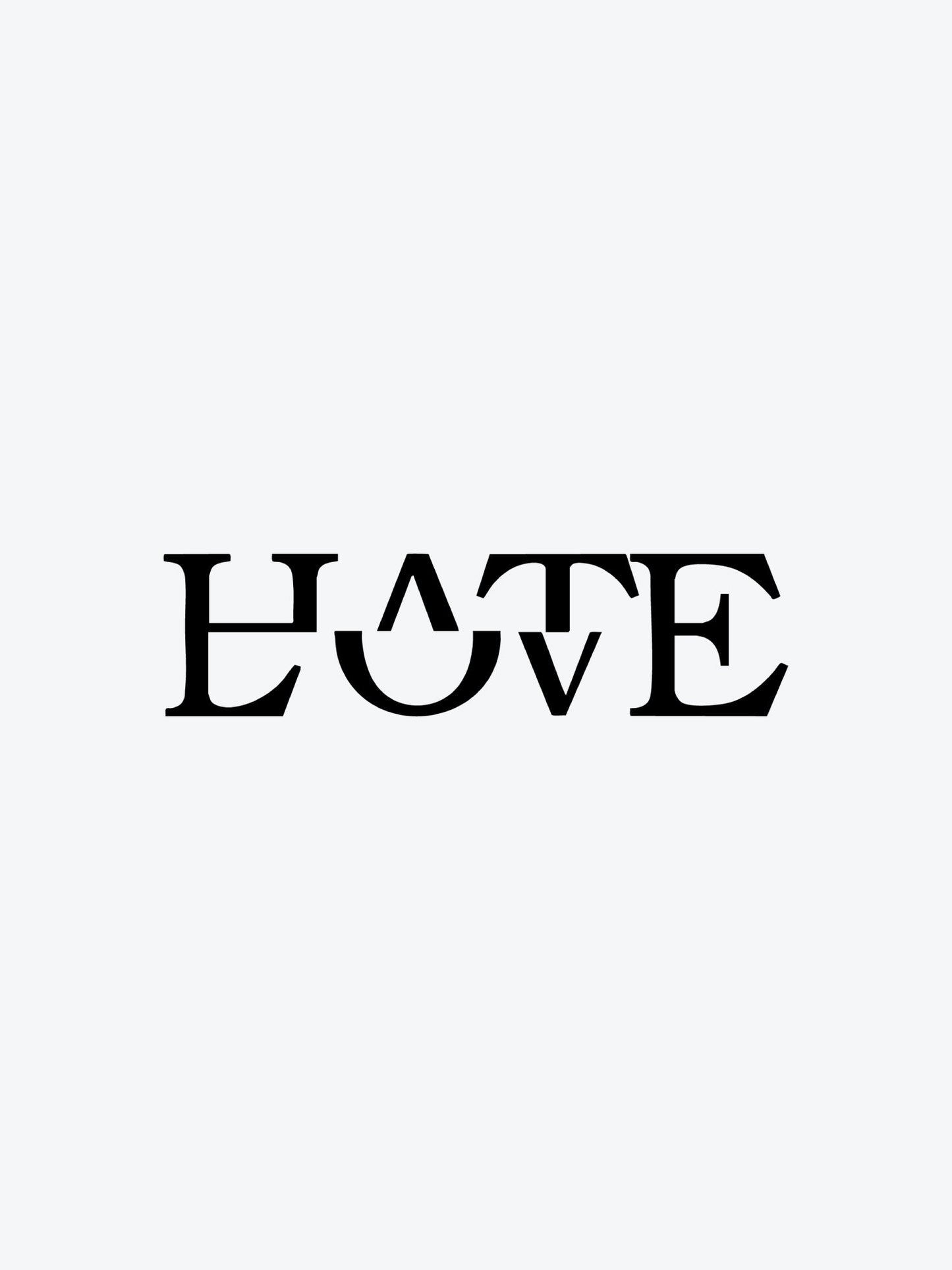 Love Hate temporary tattoo