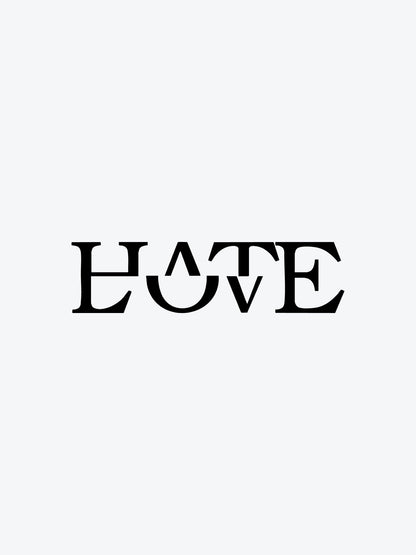 Love Hate temporary tattoo