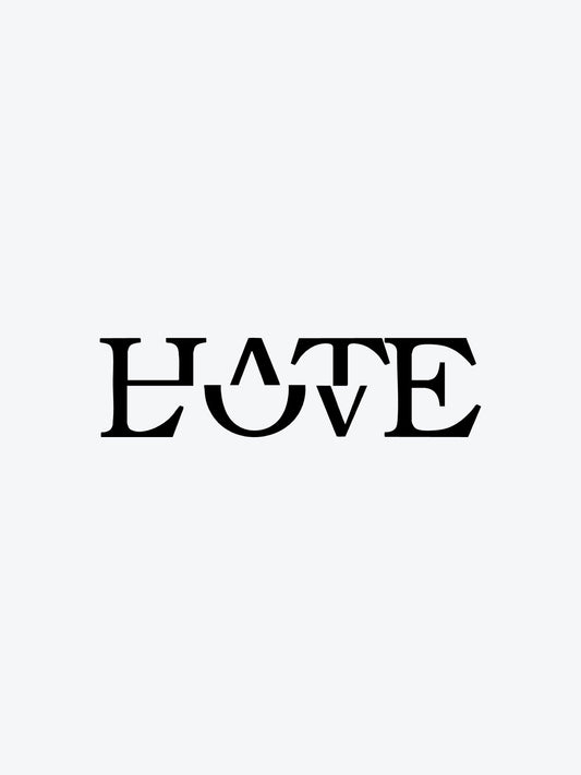 Love Hate temporary tattoo