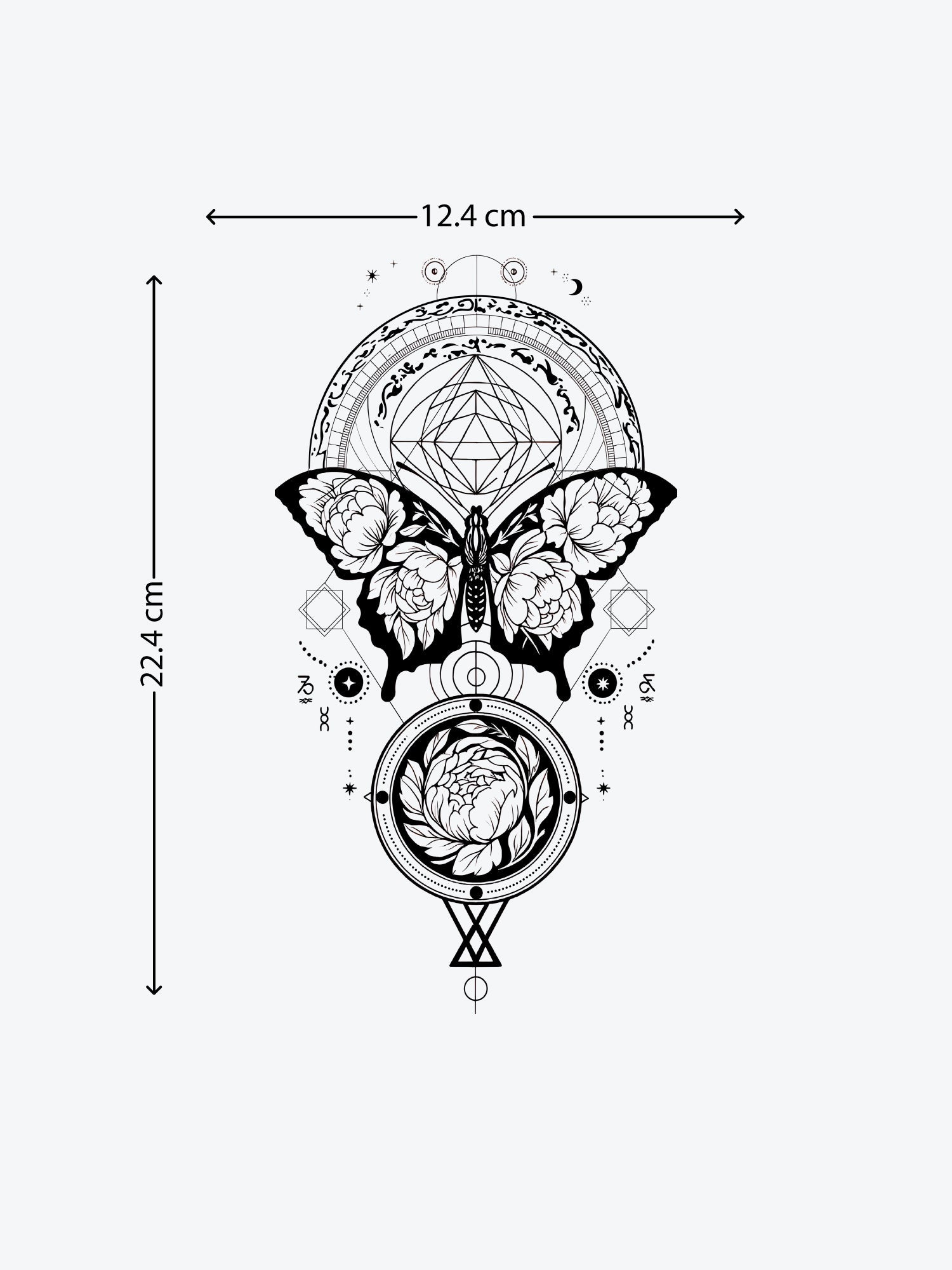 Butterfly Universe temporary tattoo