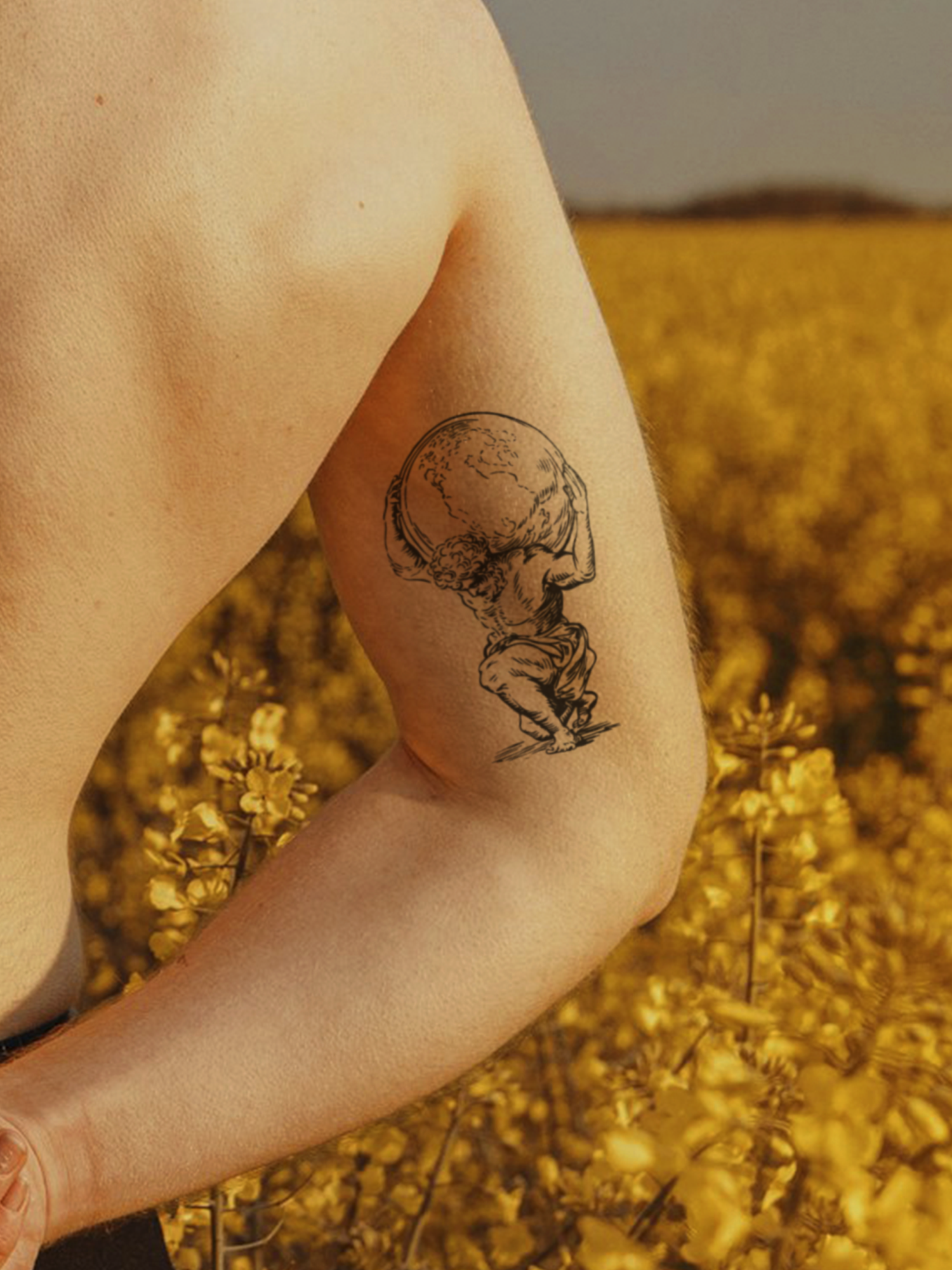 Atlas temporary tattoo