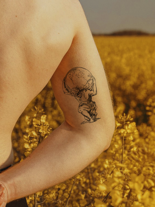 Atlas temporary tattoo