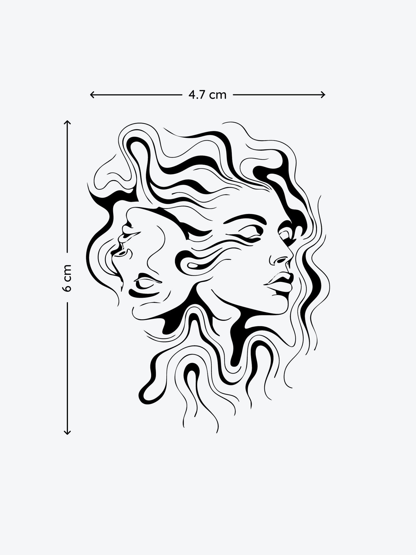 Fluid Face temporary tattoo