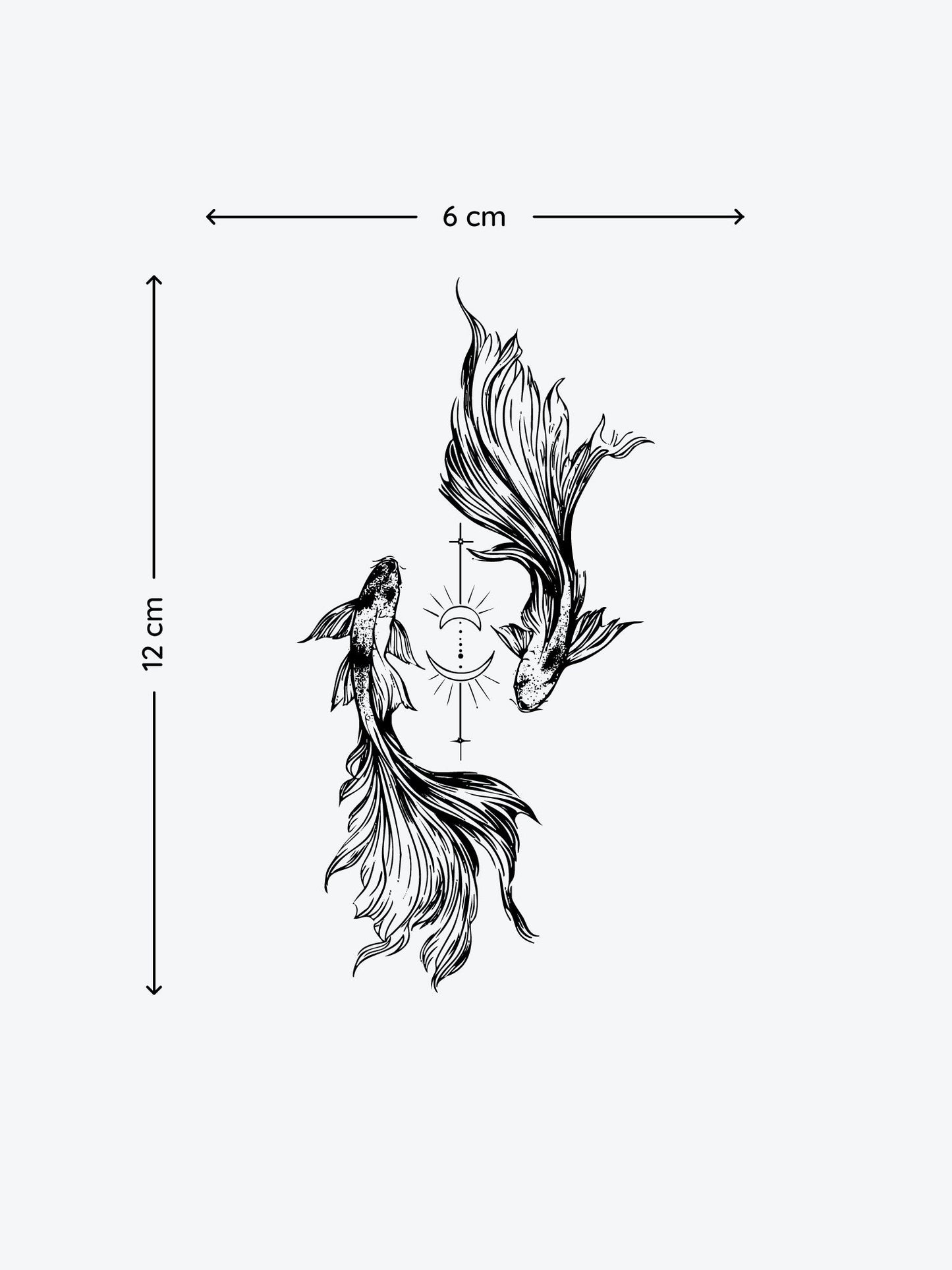 Fishtwins temporary tattoo