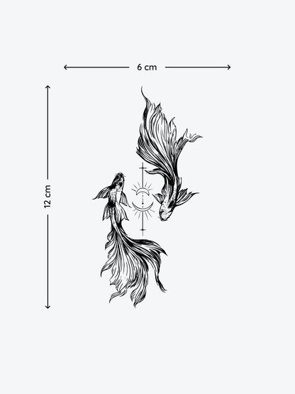 Fishtwins temporary tattoo