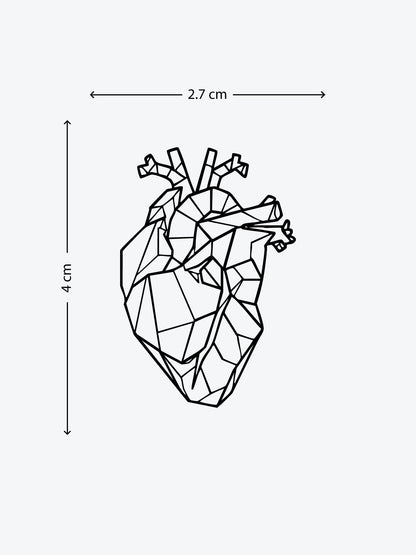 Crystal Heart temporary tattoo