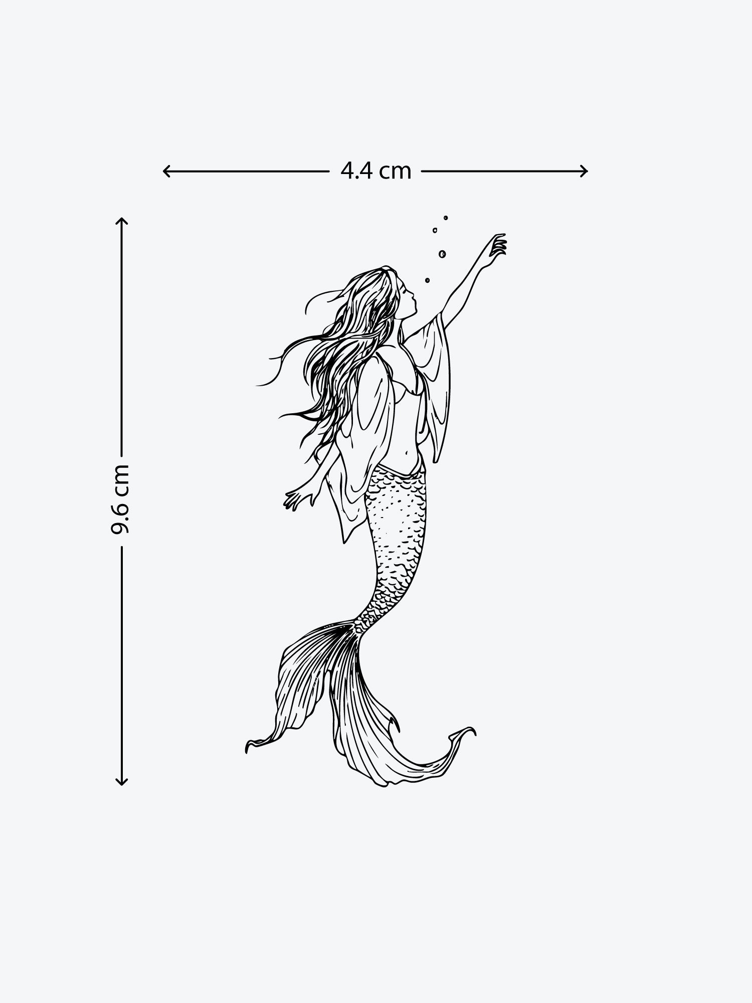 Mermaid temporary tattoo