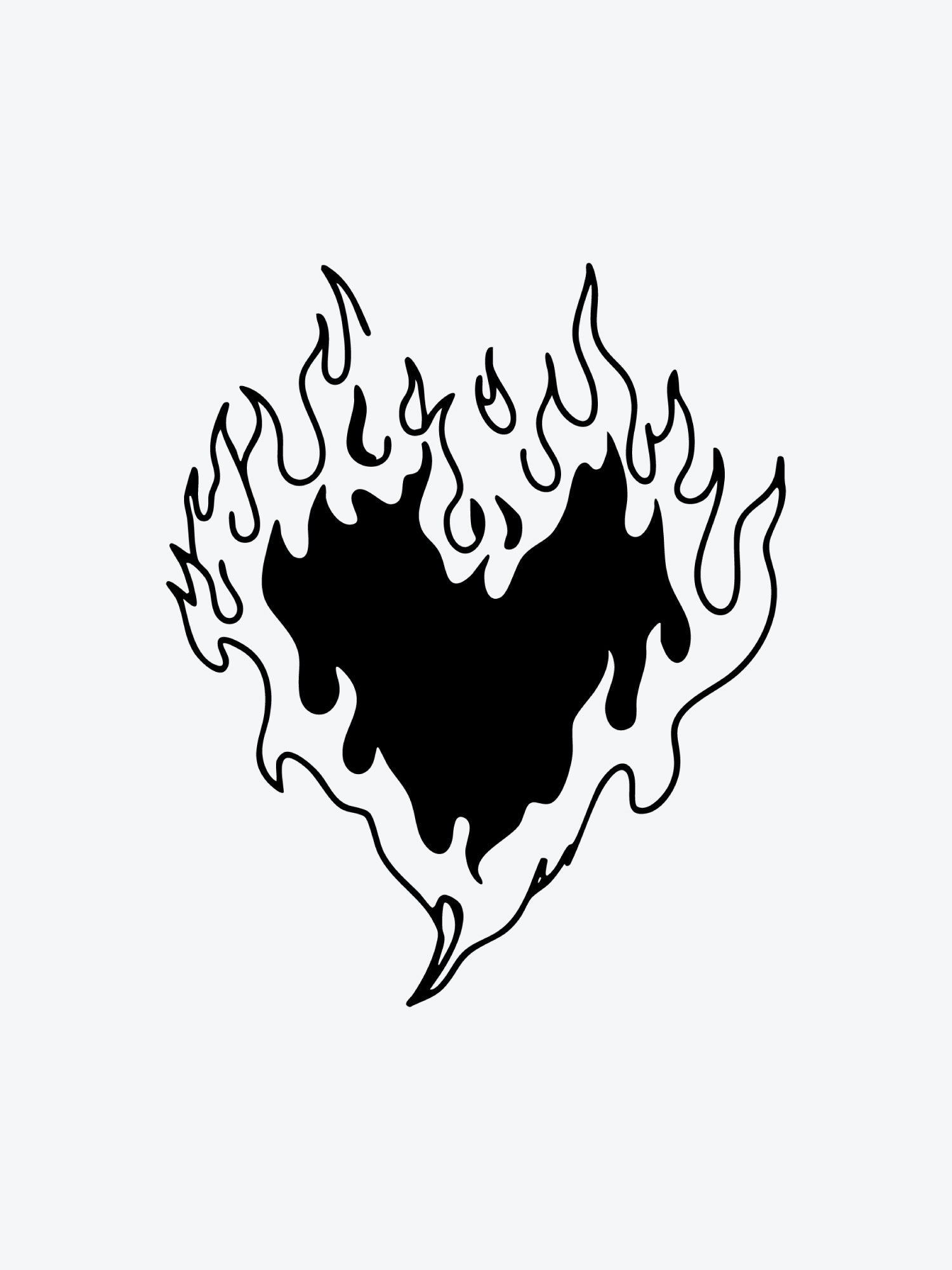Dripy Heart temporary tattoo