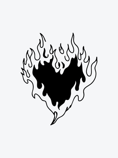 Dripy Heart temporary tattoo
