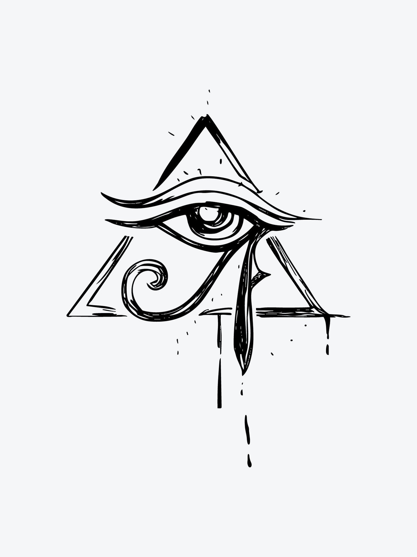 Eye of the Hidden Horus temporary tattoo
