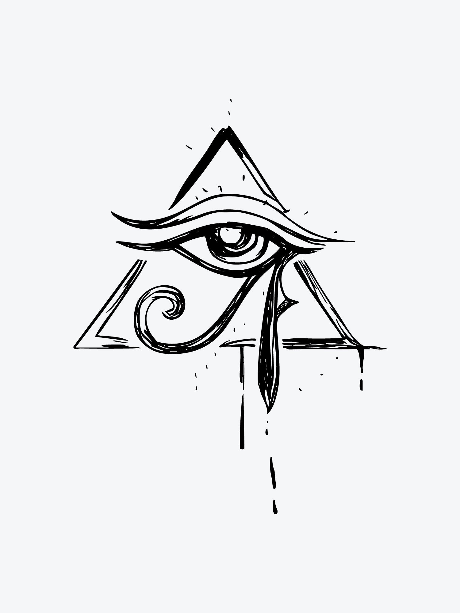 Eye of the Hidden Horus temporary tattoo