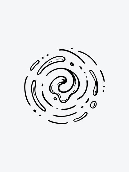 Fluid Circle temporary tattoo
