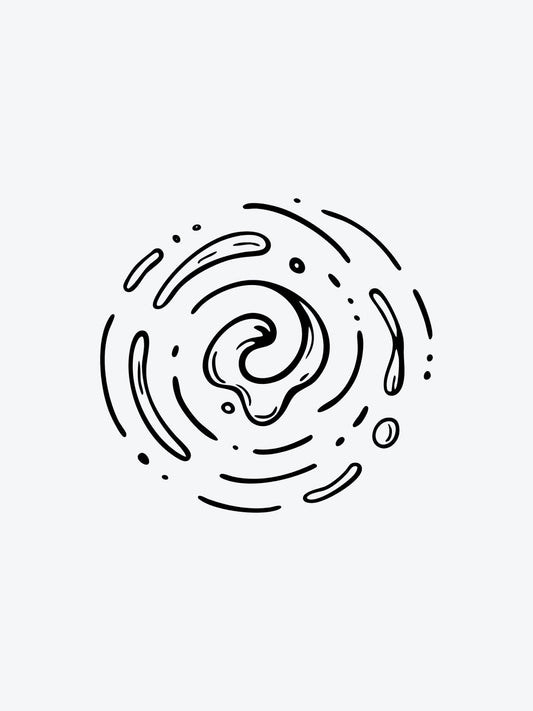 Fluid Circle temporary tattoo