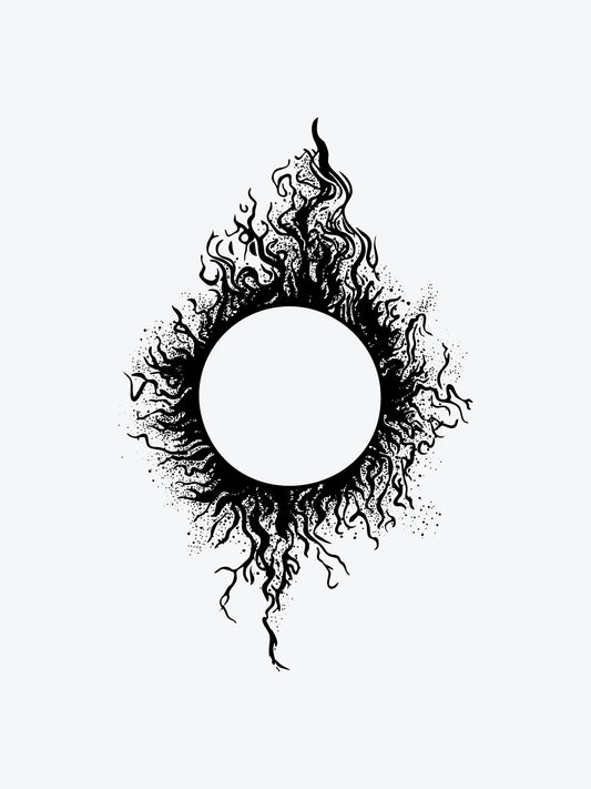 Black Sun temporary tattoo