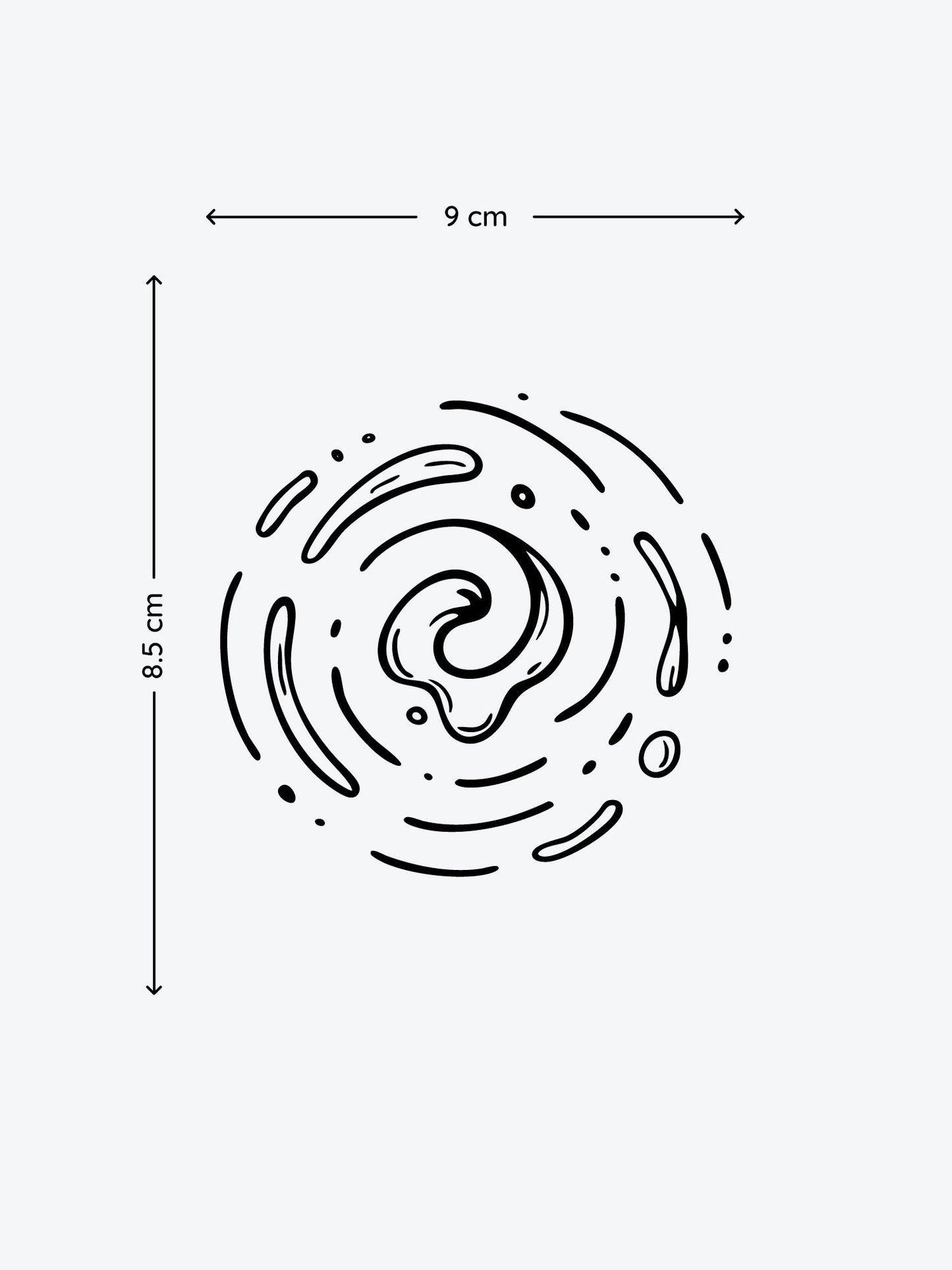 Fluid Circle temporary tattoo