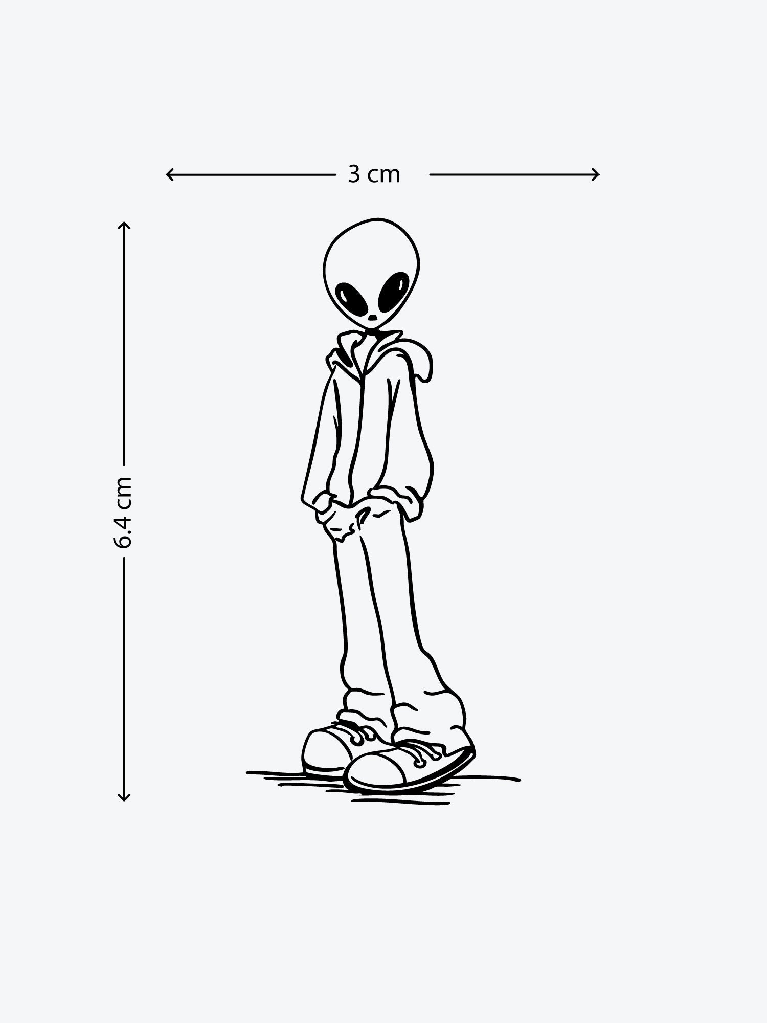 Alien Skater by Mr B temporary tattoo